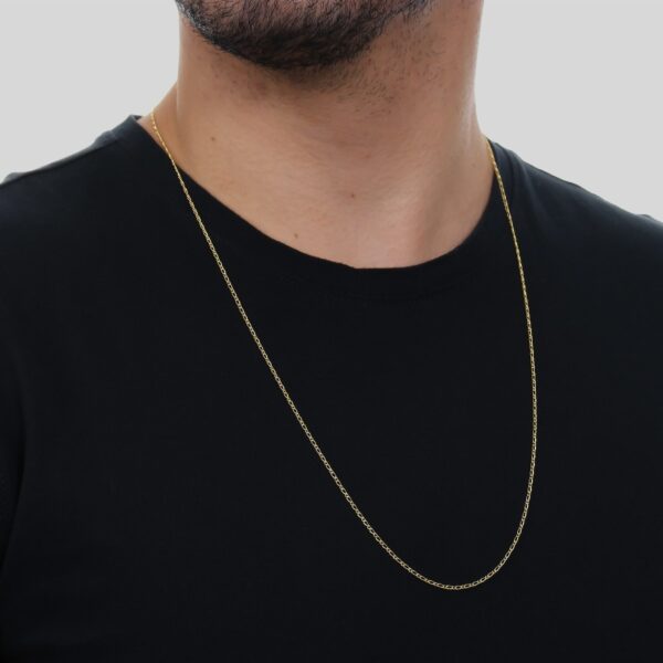 Corrente Dourada Masculina Elo 1 por 1 - Imagem 2