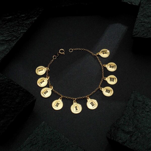 Pulseira Dourada 10 Dez Mandamentos - Imagem 3